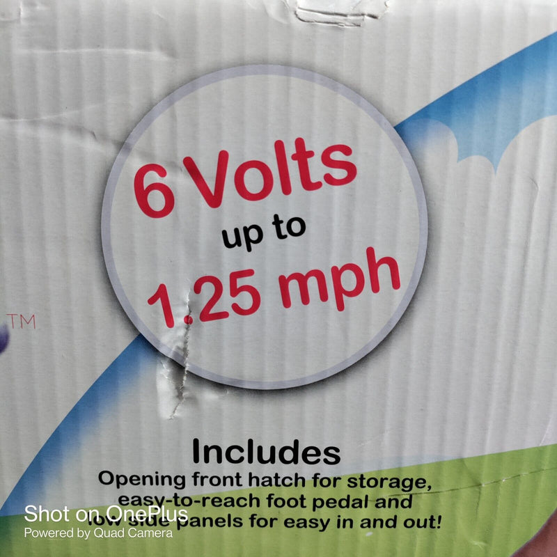 Sparkle and Drive: Dizzy Driver 6-Volt Ride-On Car with Storage in Pink for 18 Months+