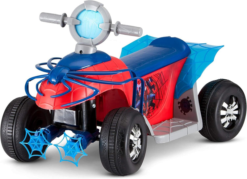 Spider-Man Quad Ride-On Toy for Toddlers 18-30 Months with 44 lbs Weight Limit