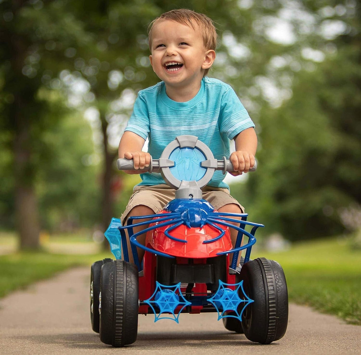Spider-Man Quad Ride-On Toy for Toddlers 18-30 Months with 44 lbs Weight Limit