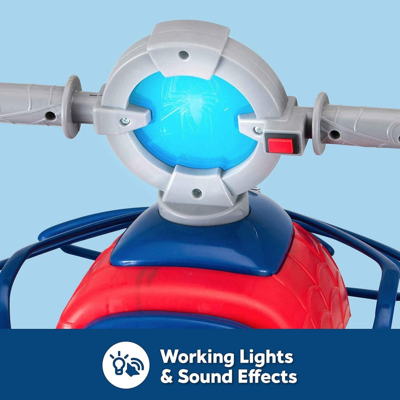 Spider-Man Quad Ride-On Toy for Toddlers 18-30 Months with 44 lbs Weight Limit