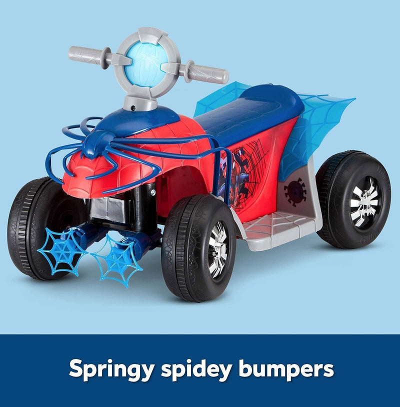 Spider-Man Quad Ride-On Toy for Toddlers 18-30 Months with 44 lbs Weight Limit