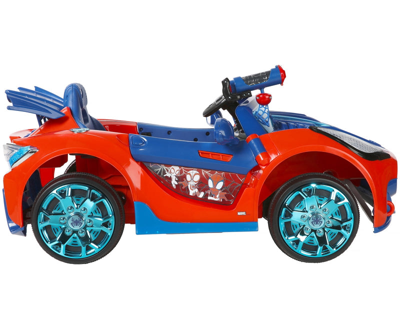 Spider-Man Battery-Powered Super Car with Water Cannon and LED Lights for Ages 3+