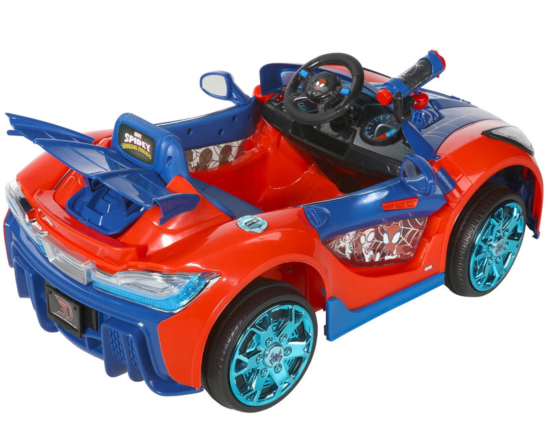 Spider-Man Battery-Powered Super Car with Water Cannon and LED Lights for Ages 3+