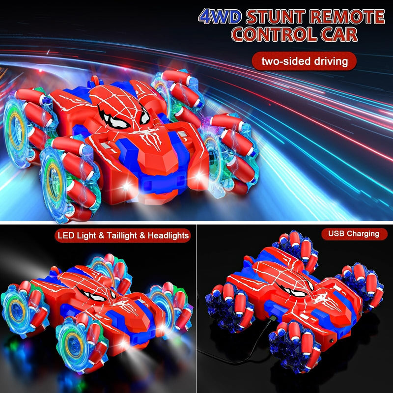 Rechargeable Spider Remote Control Car for Boys with LED Lights