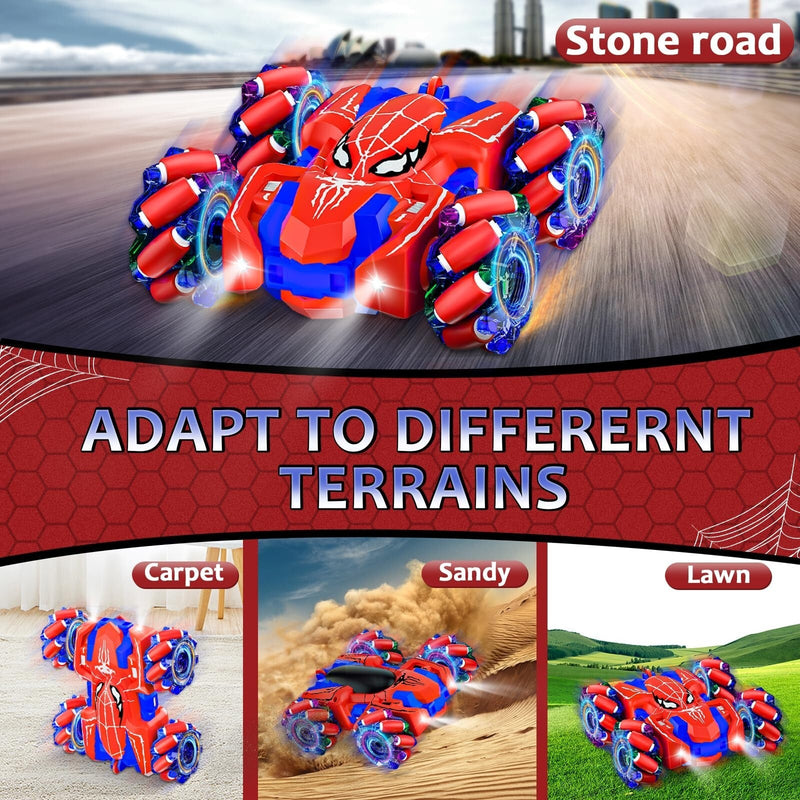 Rechargeable Spider Remote Control Car for Boys with LED Lights