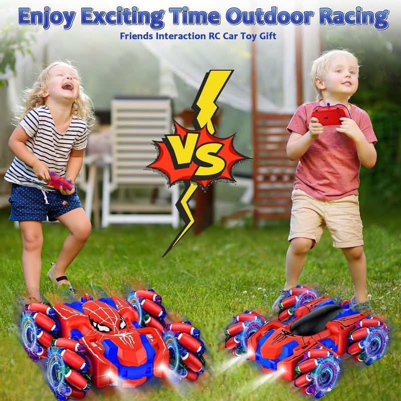 Rechargeable Spider Remote Control Car for Boys with LED Lights