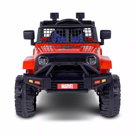 Spiderman SUV 6 Volt Ride-On Toy with Seat Belt for Safe Adventures