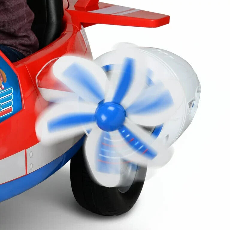 Spinning LED Propellers Ride-On with Storage and Engine Sounds - Paw Patrol Marshall 12V