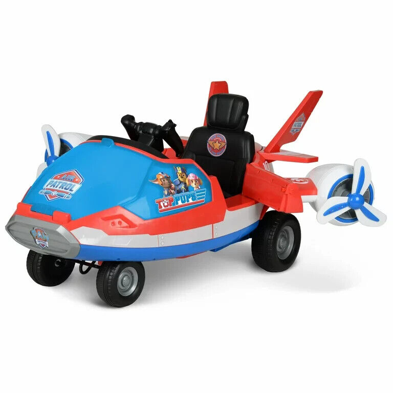 Spinning LED Propellers Ride-On with Storage and Engine Sounds - Paw Patrol Marshall 12V