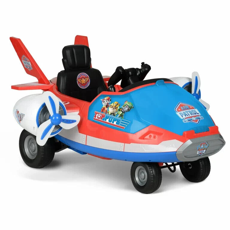 Spinning LED Propellers Ride-On with Storage and Engine Sounds - Paw Patrol Marshall 12V
