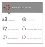 Stable 3-Wheel Electric Tricycle for Kids - Mestari Kids Ride-On Motorcycle with Slow Speed Control