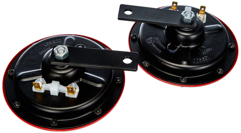 Red 12V High and Low Frequency Super Tone Horn Set