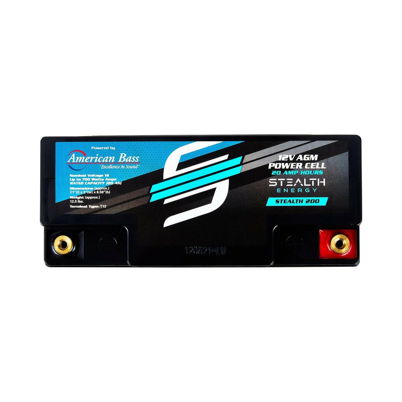ST-200 American Bass Audio Stealth 200 | 20Ah AGM Battery | Maintenance-Free, Sealed Power for Car Audio & More