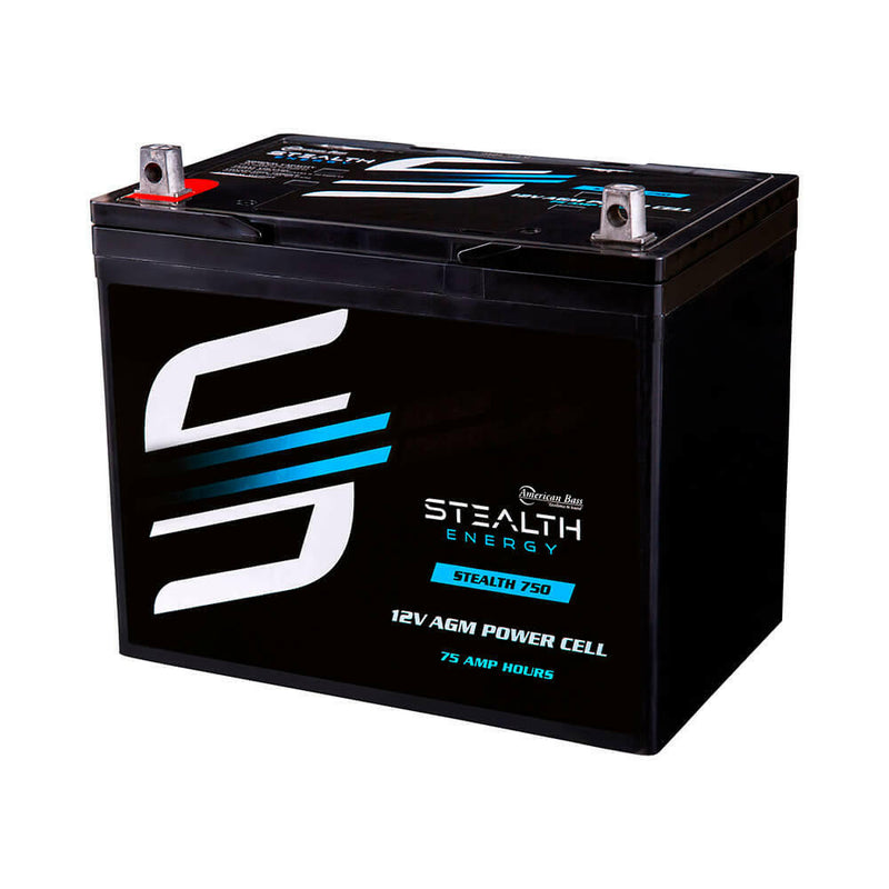 ST-750 American Bass Audio Stealth 750 | 75Ah AGM Battery | Maintenance-Free, Sealed Power for Car Audio & More