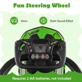 3-in-1 Licensed Lamborghini Ride-On Push Stroller Car with Sound Green