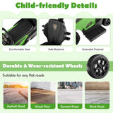 3-in-1 Licensed Lamborghini Ride-On Push Stroller Car with Sound Green