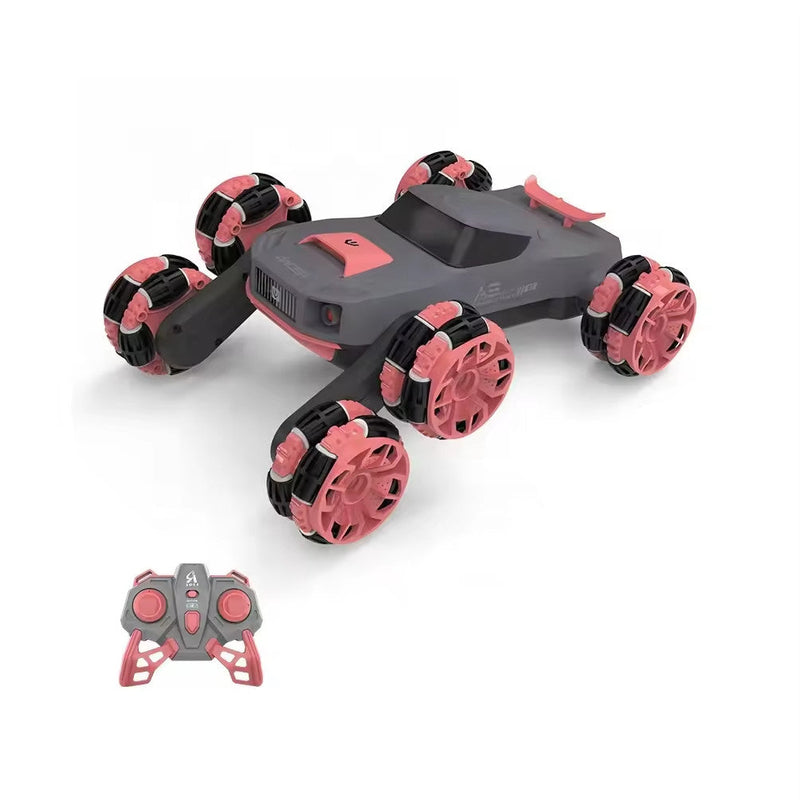 Rechargeable Stunt Racing Car with 6 Wheels and 360-Degree Twist Spin
