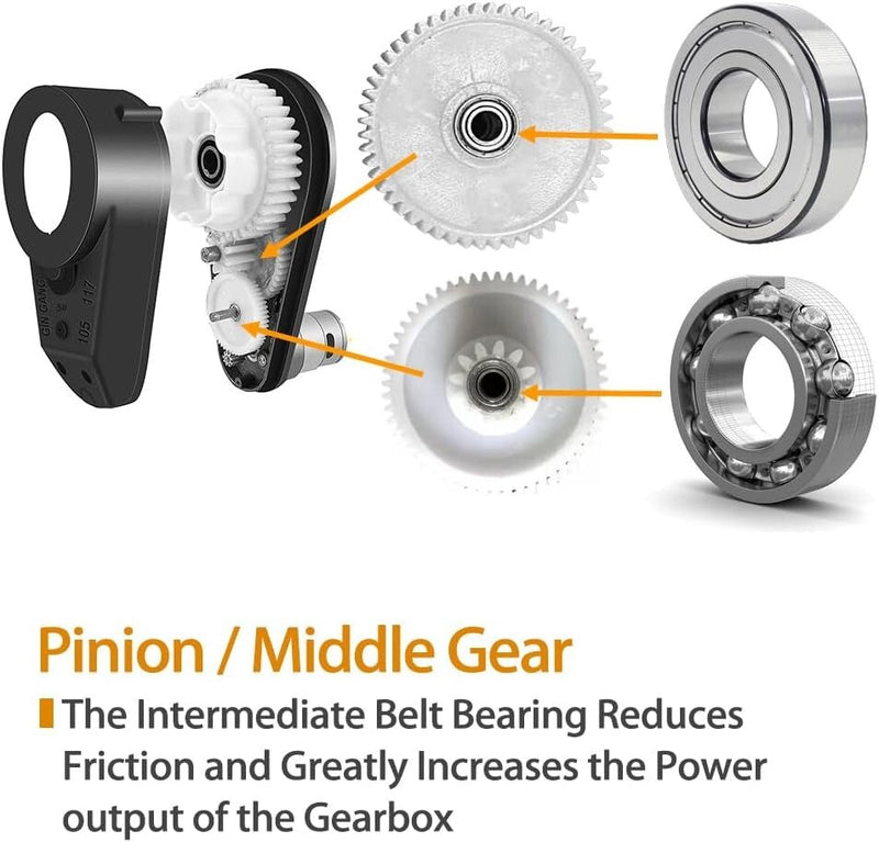 12V RS550 Gearbox Motor 40000RPM Sturdy Upgrade for Kids' Electric Vehicles