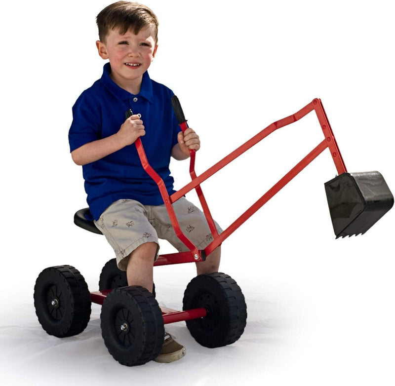 Sturdy 360° Ride-On Sand Digger Excavator Toy for Kids Ages 4+ with 70 lb Capacity