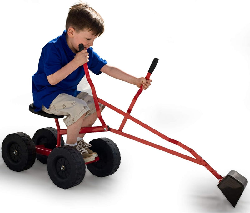Sturdy 360° Ride-On Sand Digger Excavator Toy for Kids Ages 4+ with 70 lb Capacity