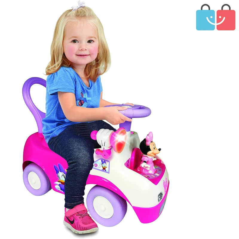 Sturdy Minnie Mouse Ride-On Toy with Music, Lights, and Dancing Features for Young Children