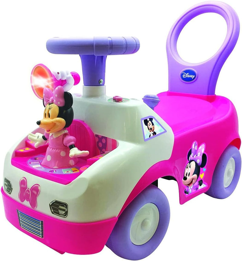 Sturdy Minnie Mouse Ride-On Toy with Music, Lights, and Dancing Features for Young Children