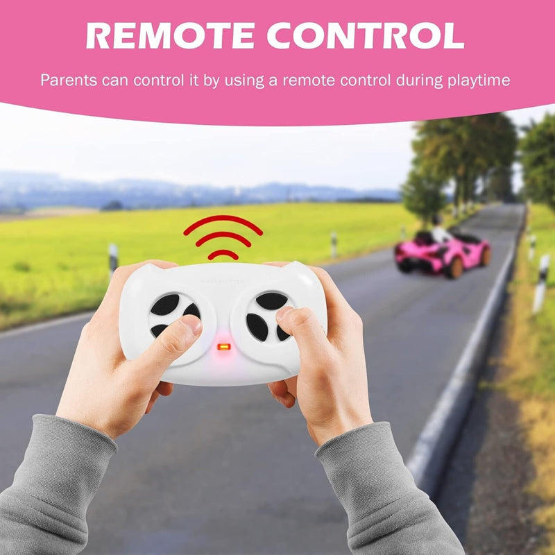 12V Kids Ride-On Car with Parent Remote Control and Spring Suspension