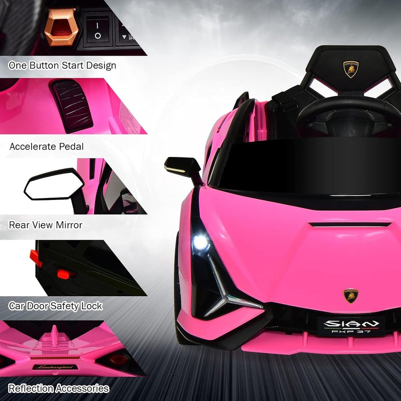 12V Kids Ride-On Car with Parent Remote Control and Spring Suspension