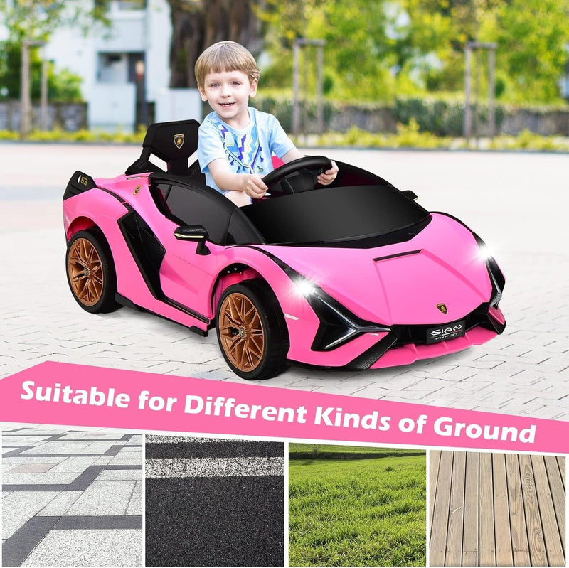 12V Kids Ride-On Car with Parent Remote Control and Spring Suspension