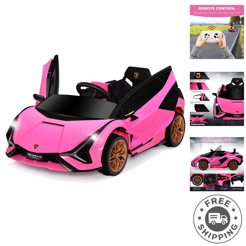 12V Kids Ride-On Car with Parent Remote Control and Spring Suspension