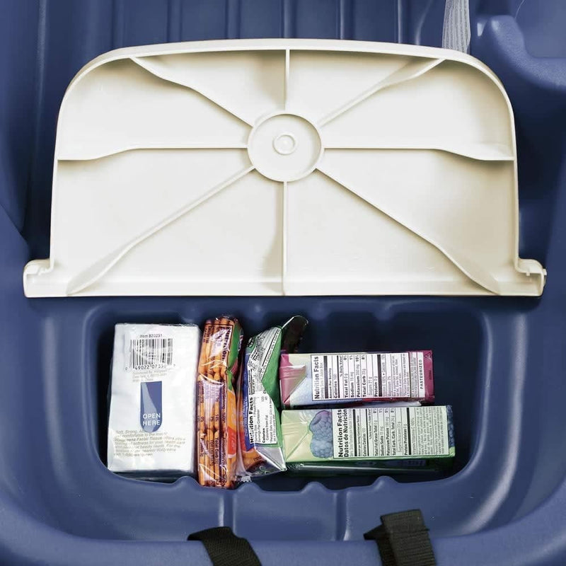 Denim Blue Kids Wagon with Cup Holders for Safe Outdoor Riding