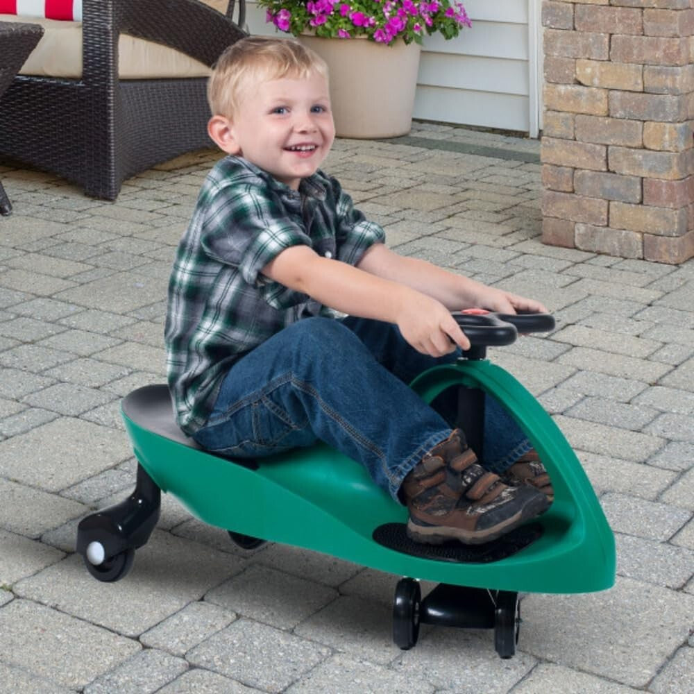 Green Wiggle Ride-On Car for Kids to Develop Motor Skills and Balance
