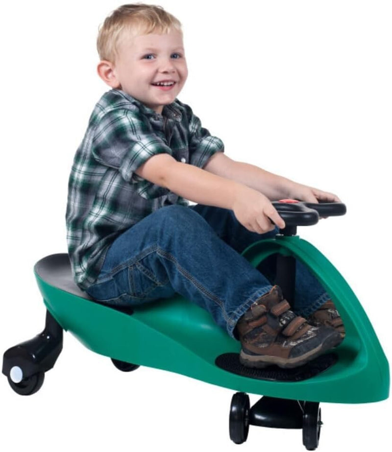 Green Wiggle Ride-On Car for Kids to Develop Motor Skills and Balance