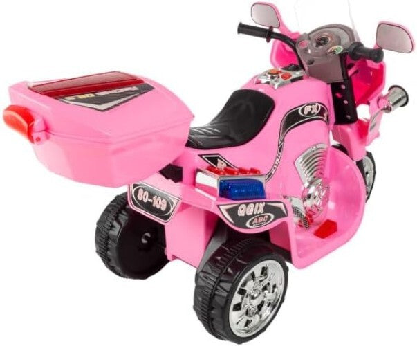 Pink 3-Wheel Electric Motorcycle for Kids with Fun Features