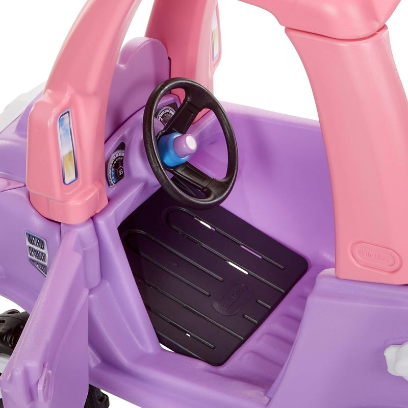 Stylish Princess Cozy Ride-On Truck with Working Horn and Drop-Down Tailgate