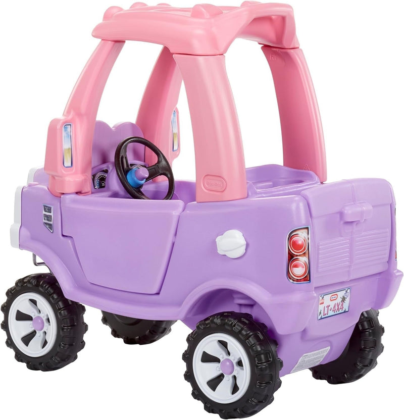 Stylish Princess Cozy Ride-On Truck with Working Horn and Drop-Down Tailgate