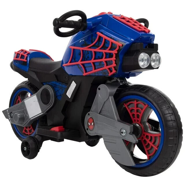 Superhero Spider Motorcycle Ride-On: 6V Battery-Powered Toy for Kids Ages 3 and Up