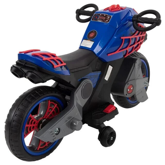 Superhero Spider Motorcycle Ride-On: 6V Battery-Powered Toy for Kids Ages 3 and Up