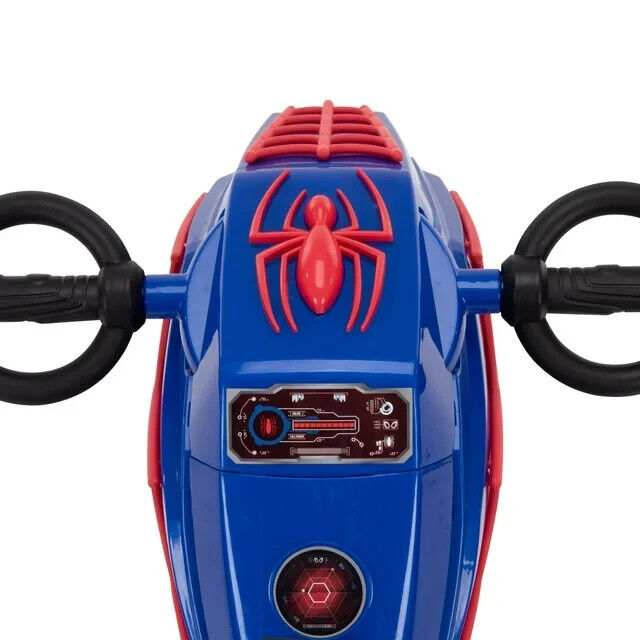 Superhero Spider Motorcycle Ride-On: 6V Battery-Powered Toy for Kids Ages 3 and Up