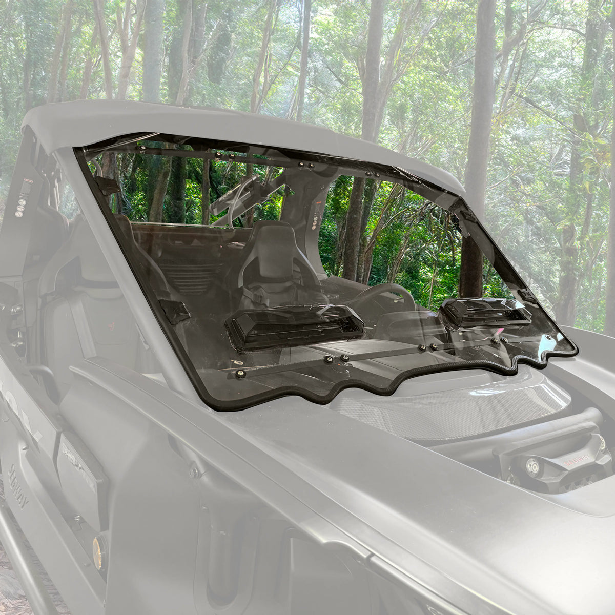 Seizmik 50-55334KIT windshield, Segway Villain - installed application view