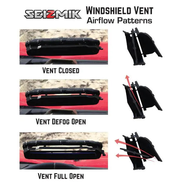 Seizmik Flip-Up Versa-Vent Windshield for the Can-Am Defender - Scratch-Res-Poly High Lifter