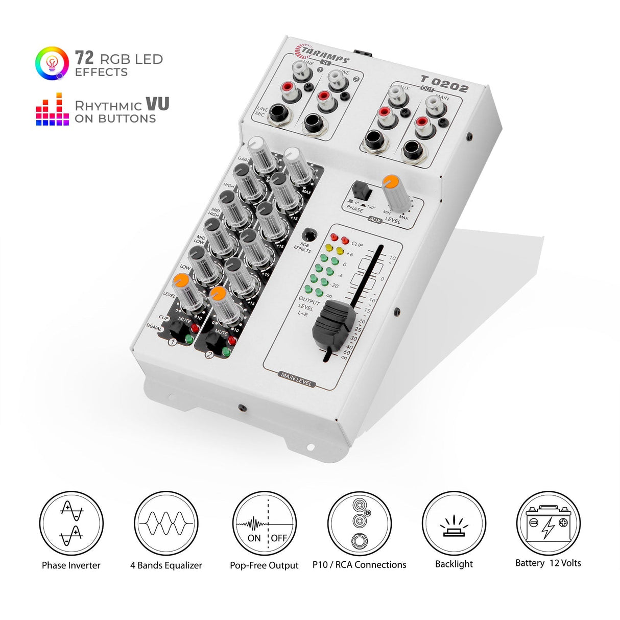 Taramps T 0202 MULTICOLOR Audio Mixer Taramps USA