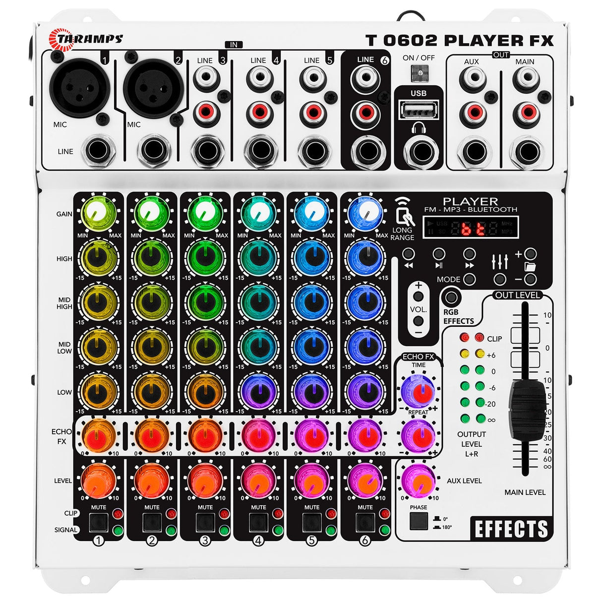 Taramps T 0602 MULTICOLOR RGB Audio Mixer Taramps USA