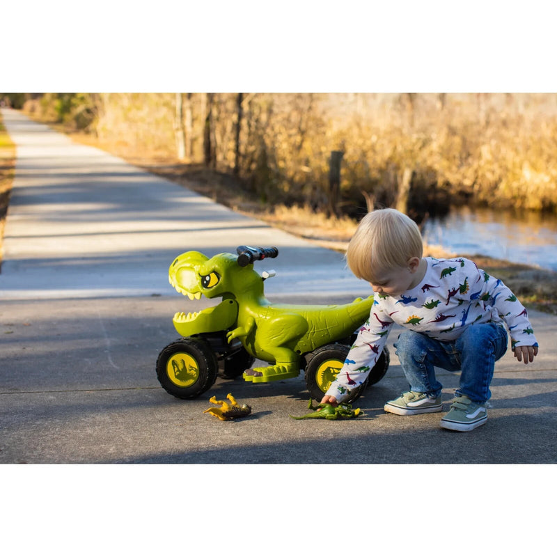 T-Rex Ride-On Dinosaur Power Car 4-Wheel Toy for Toddlers and Kids