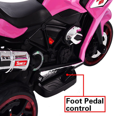 12V Kids Electric Ride-On Motorcycle Battery-Powered Bike for Girls