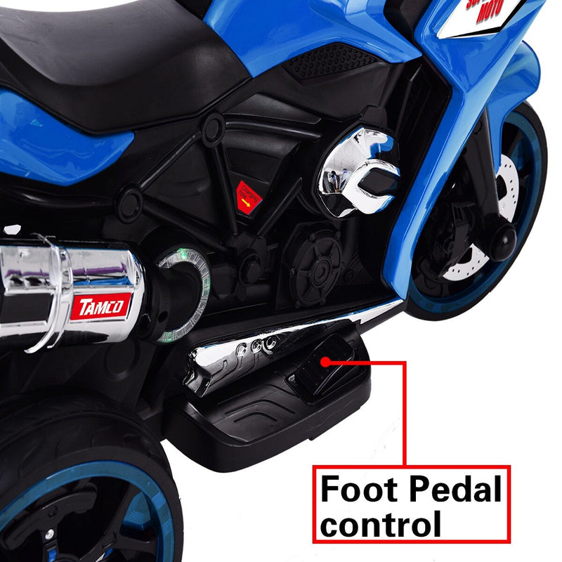 12V Kids Electric Motorcycle with Three Light-Up Wheels