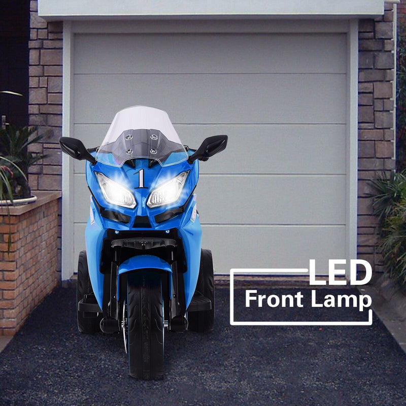 12V Kids Electric Motorcycle with Three Light-Up Wheels