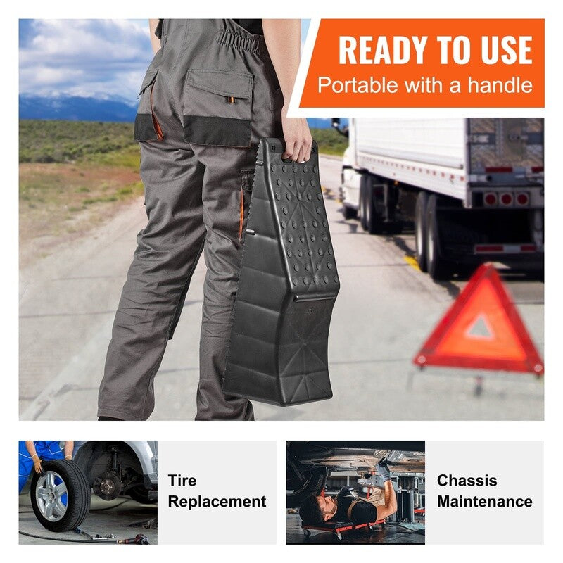 Heavy Duty Tandem Wheel Ramp for Car Service Tire Change 20000 lbs Capacity