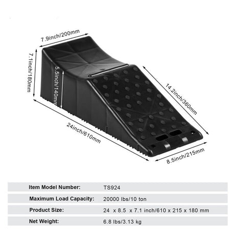 Heavy Duty Tandem Wheel Ramp for Car Service Tire Change 20000 lbs Capacity