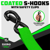 1.6" x 15' HD Ratchet Tie-Down Set (4-Pack)